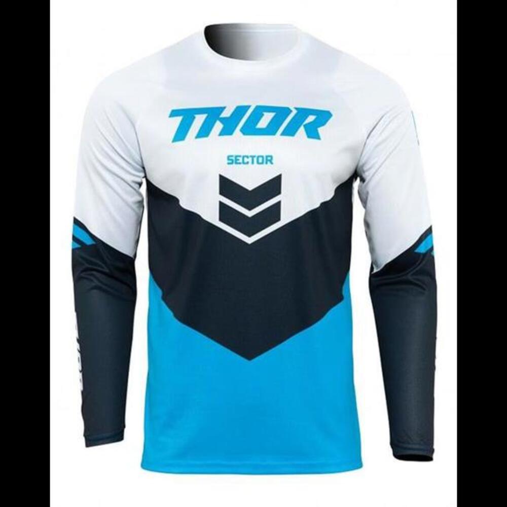 Thor | Sector Chev | Motocross Jersey | Y | XLG | Blue & Midnight